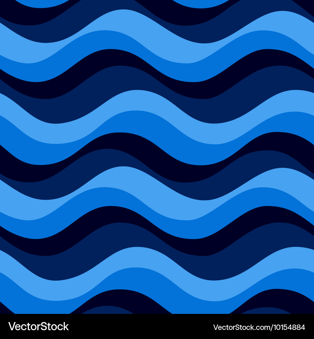 Blue Water Waves Pattern Royalty Free Vector Image