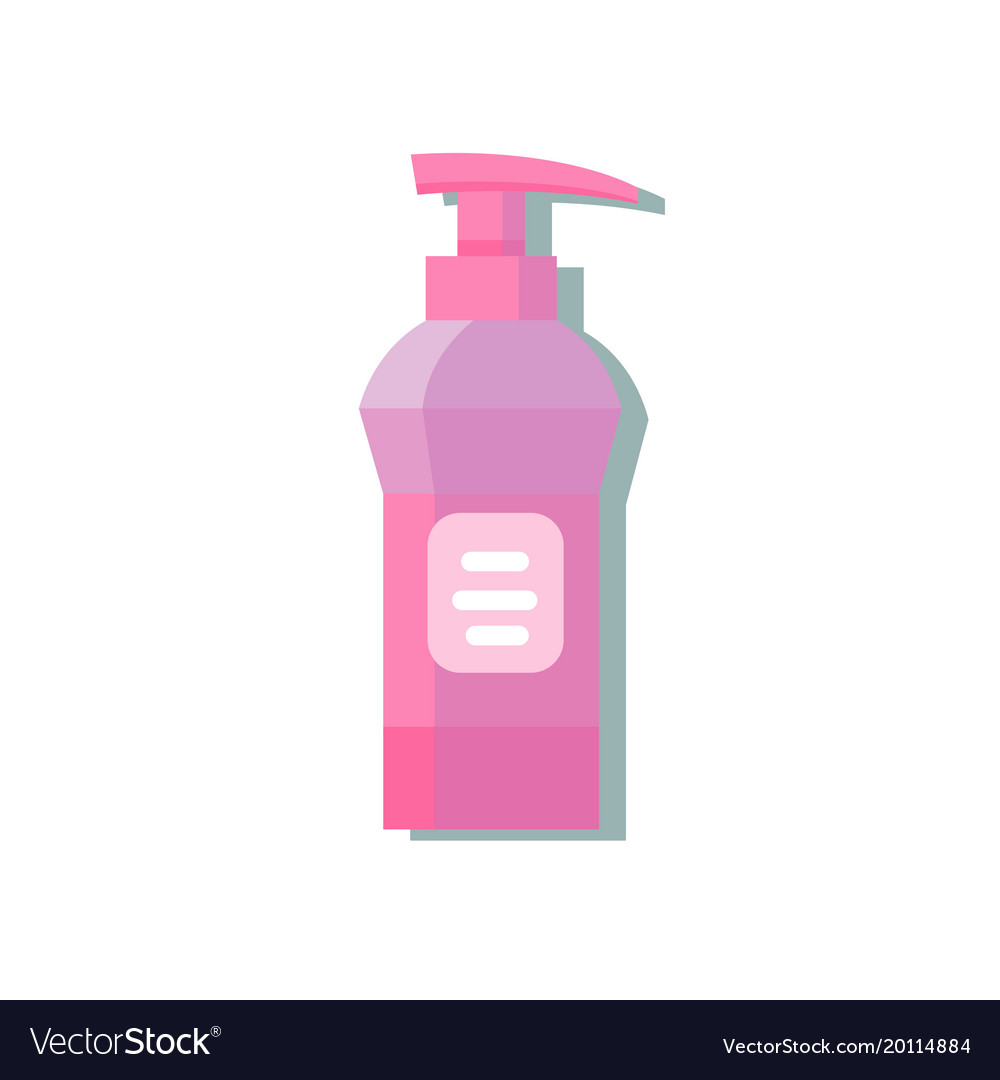 Bottle dispenser with red pink liquid soap