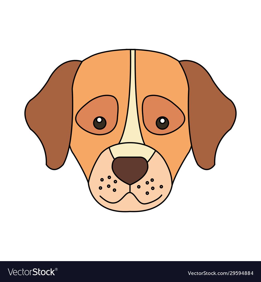 Head cute dog animal isolated icon