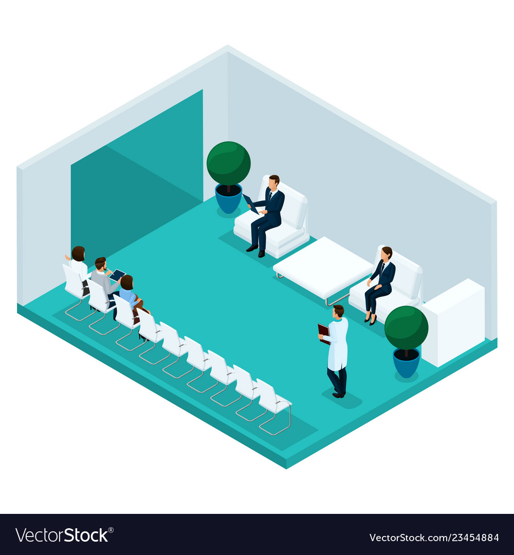 Isometric Hospital Corridor - Rear View