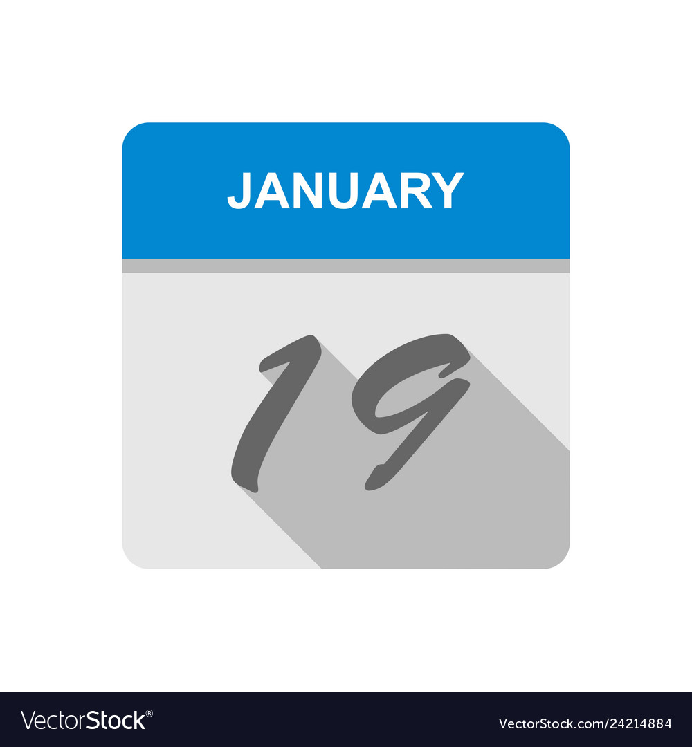 19 Januar Datum auf einem Tag Kalender