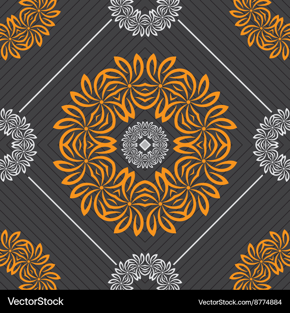 Seamless ornament pattern tile Royalty Free Vector Image