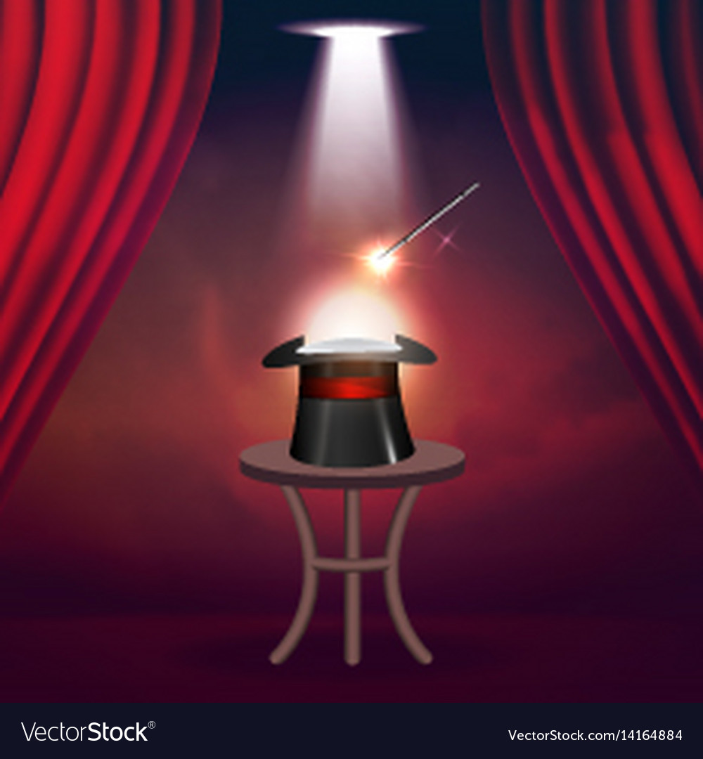 The concept of magic shows and entertainment Vector Image