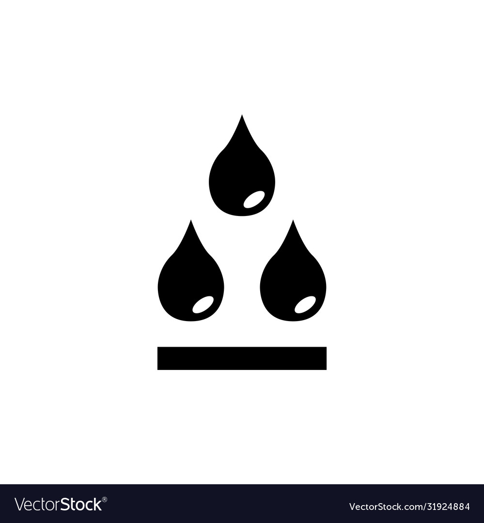 Wassertropfen Regentropfen Regentropfen Blob flache Ikone