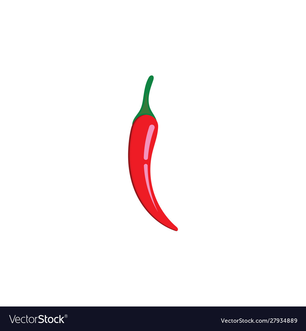 Chili-pepper icon flat Royalty Free Vector Image