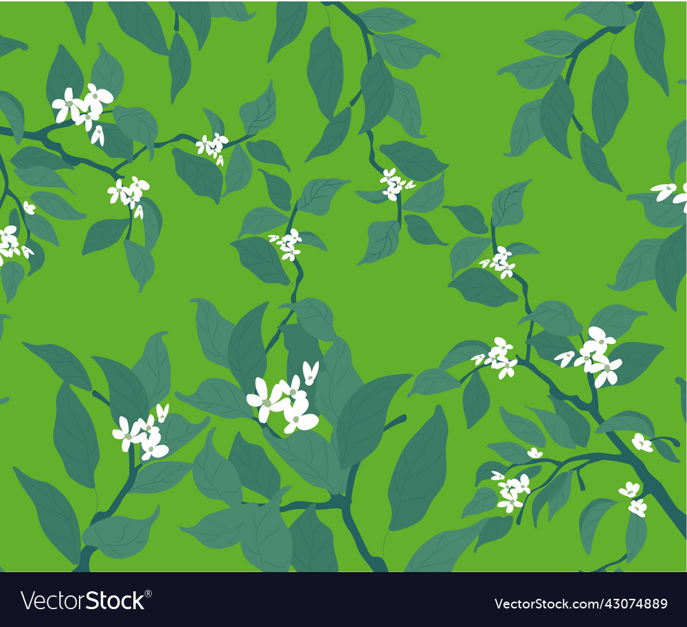 Hand drawn fresh spring seamless pattern