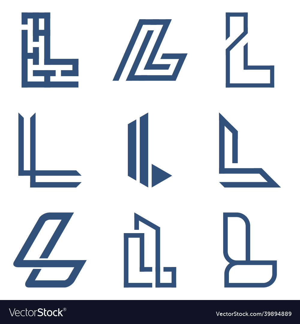 Buchstaben l Logo-Set