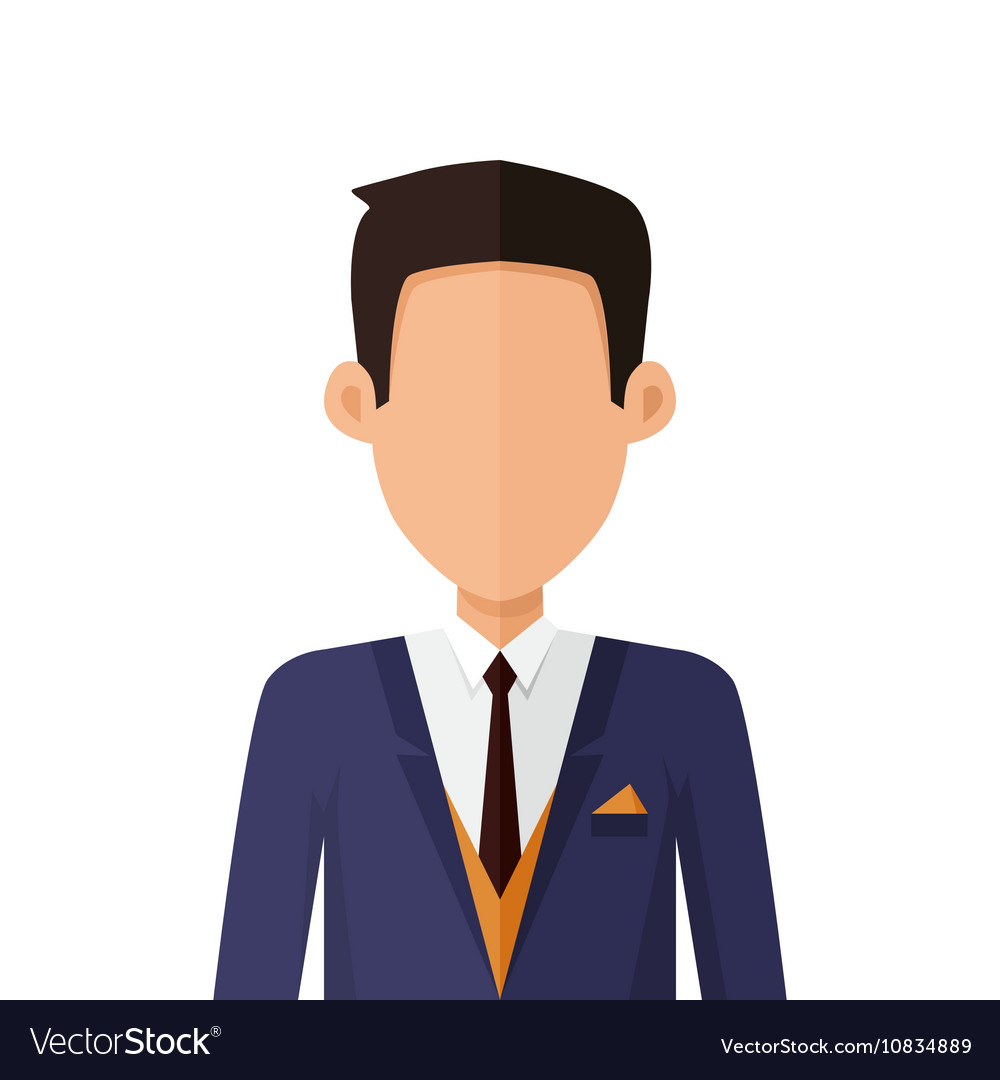 Man character avatar in flat design