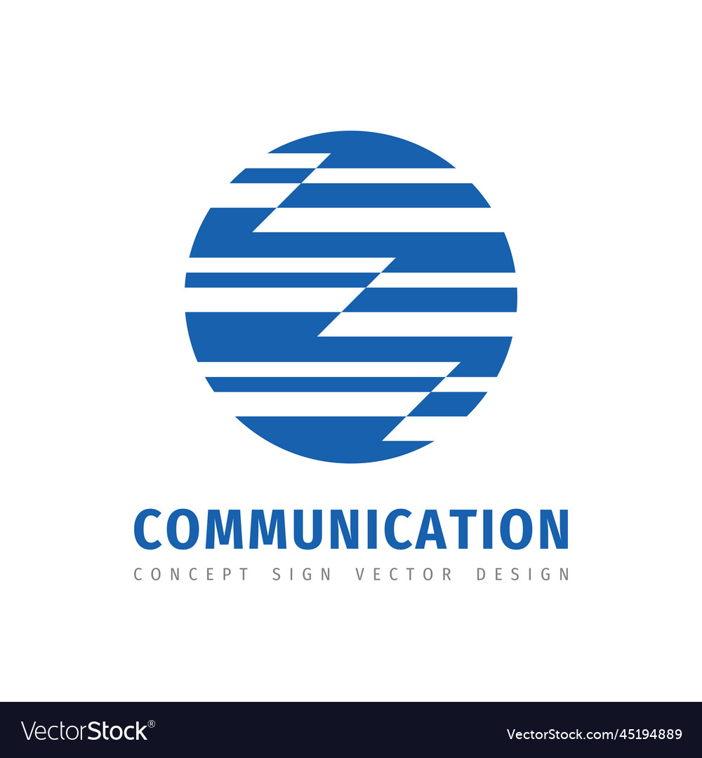 Network communication business logo design global Vector Image