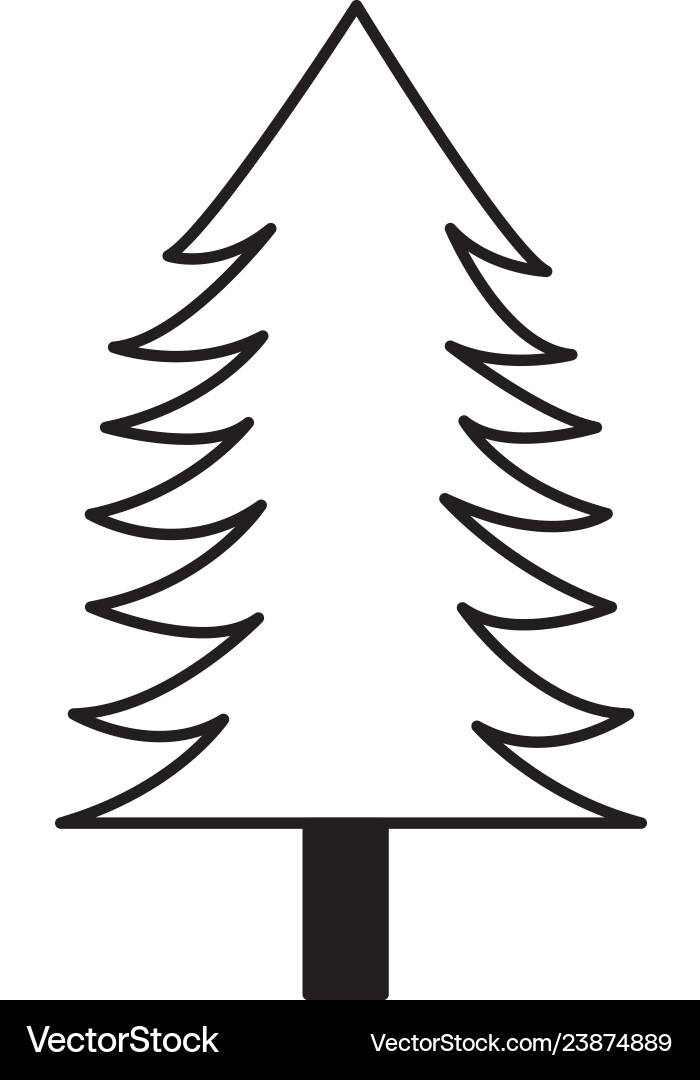 Tree pine forest Royalty Free Vector Image - VectorStock