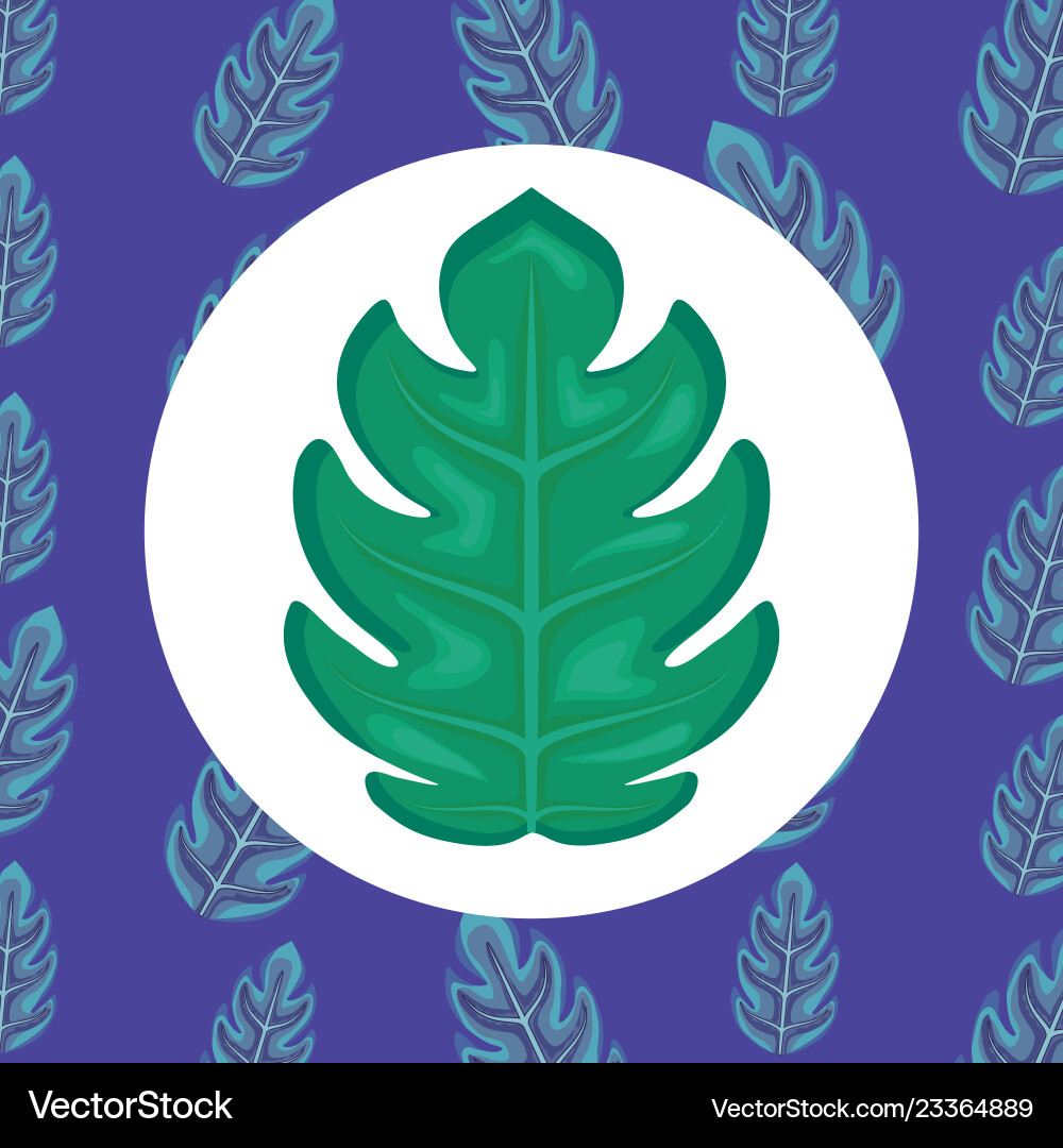 Tropical leaf icon Royalty Free Vector Image - VectorStock