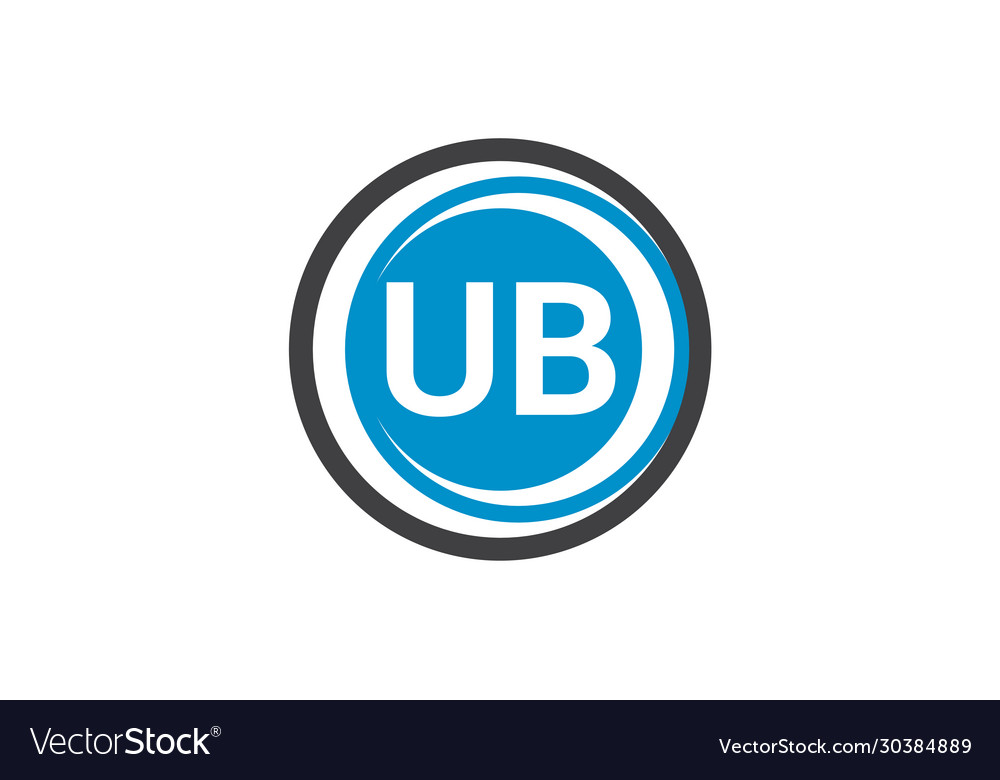 U b initial letter logo design template graphic Vector Image