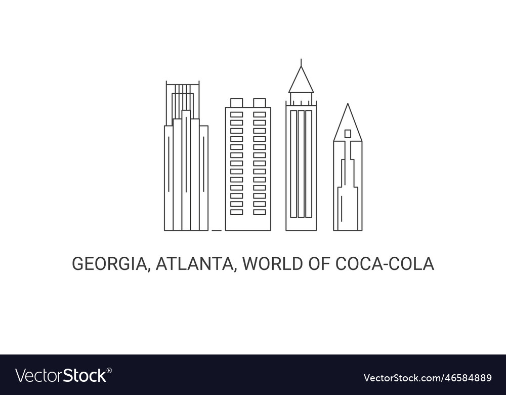 United states georgia atlanta world of cocacola Vector Image