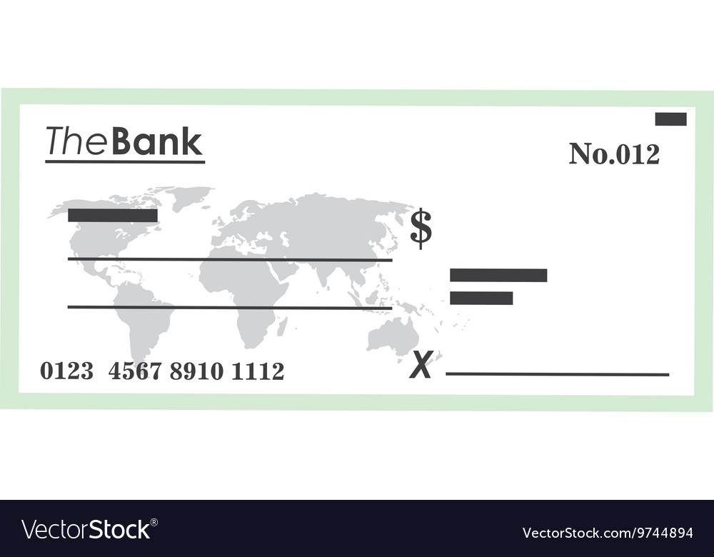 Bank check icon