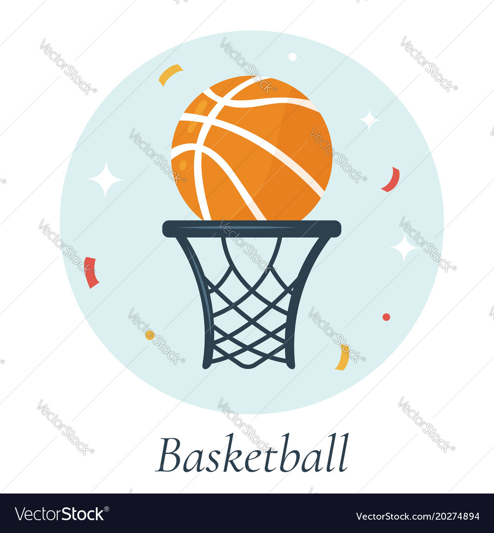 Basketball ball and basket