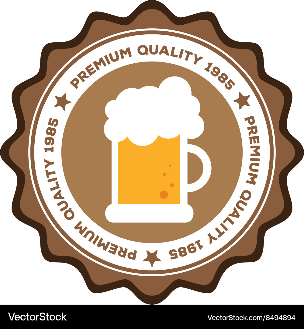 Beer label Royalty Free Vector Image - VectorStock