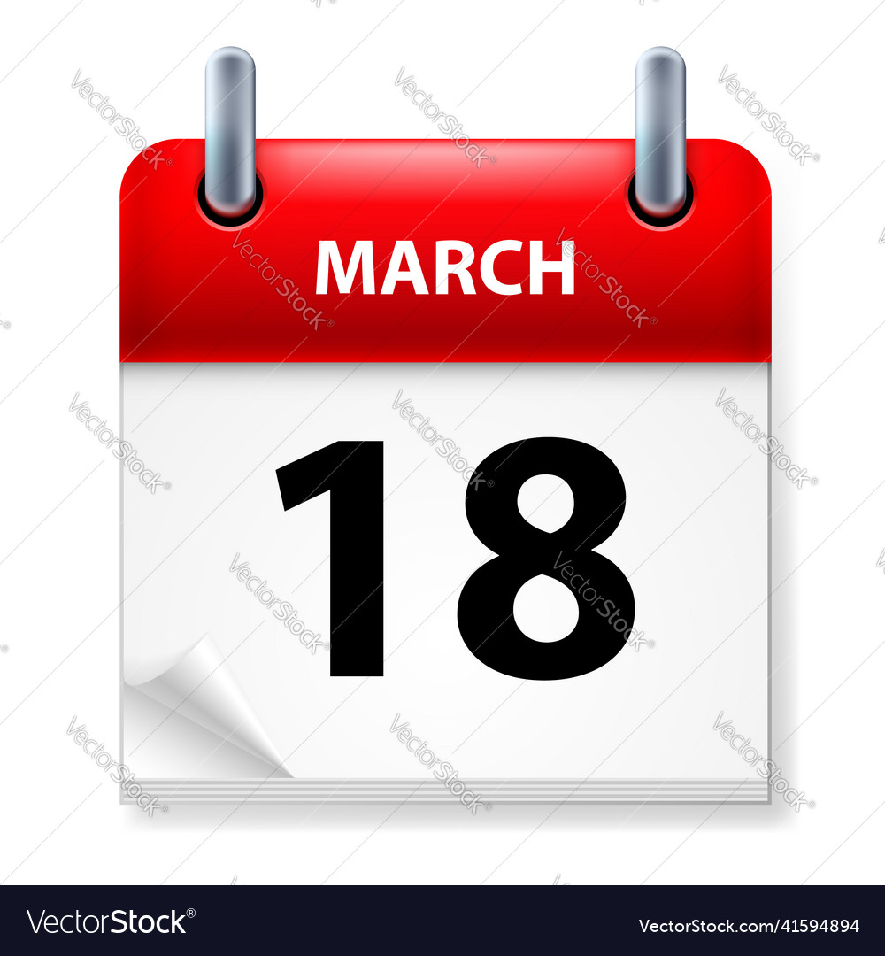 Calendar Icon - March 18th