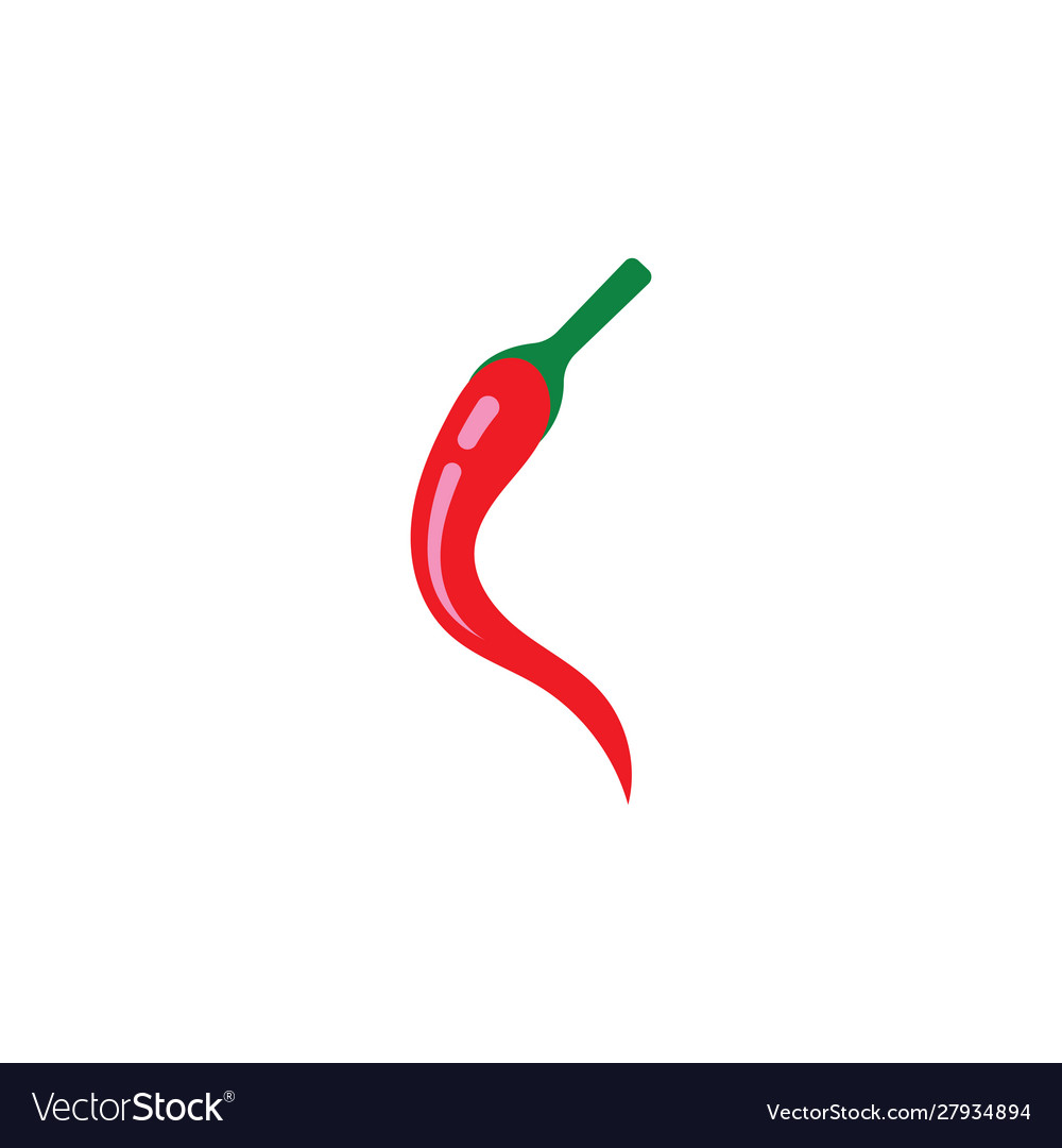 Chili-pepper icon flat