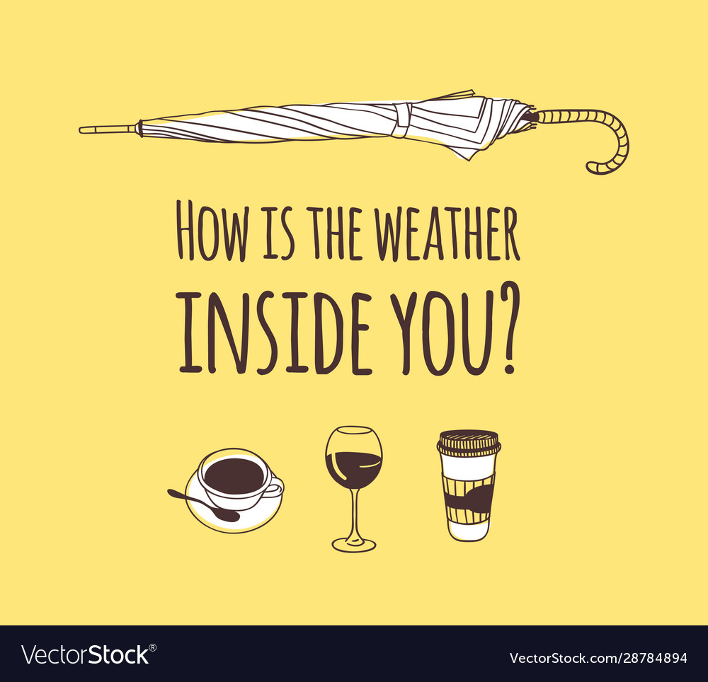 Funny quote about weather how is the weather Vector Image Funny quote about weather how is the weather Vector Image