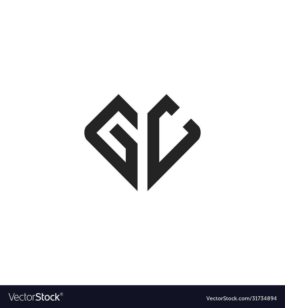 Gc letter logo icon design template elements Vector Image