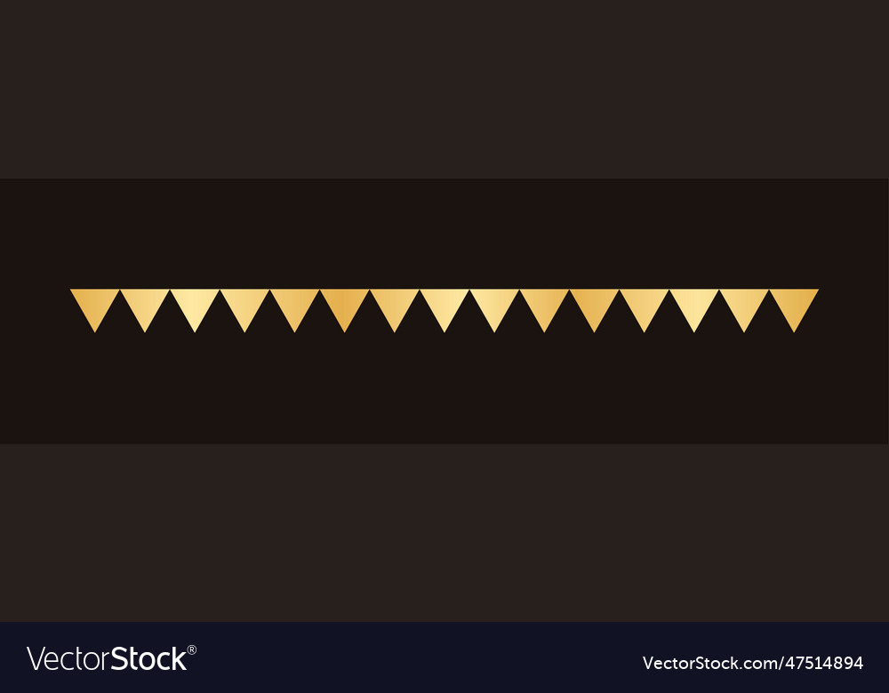 Gold triangle flags pattern separator border