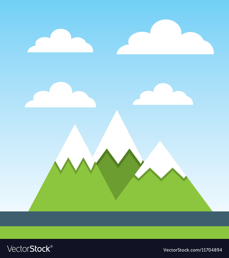 Mountains landscape design Royalty Free Vector Image