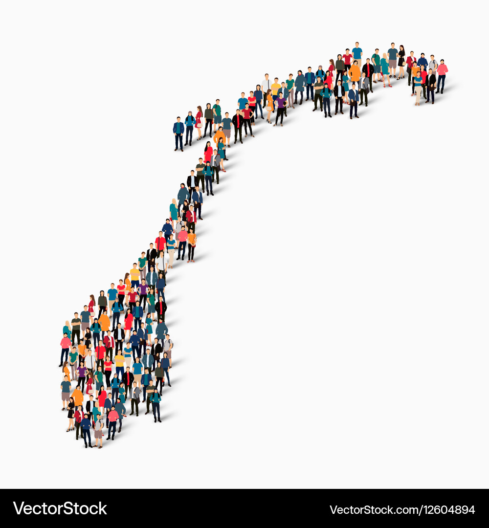 People Map Country Norway Royalty Free Vector Image