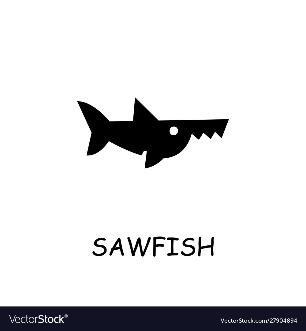 Sawfish Flat Icon - Einzigartiges Marineleben