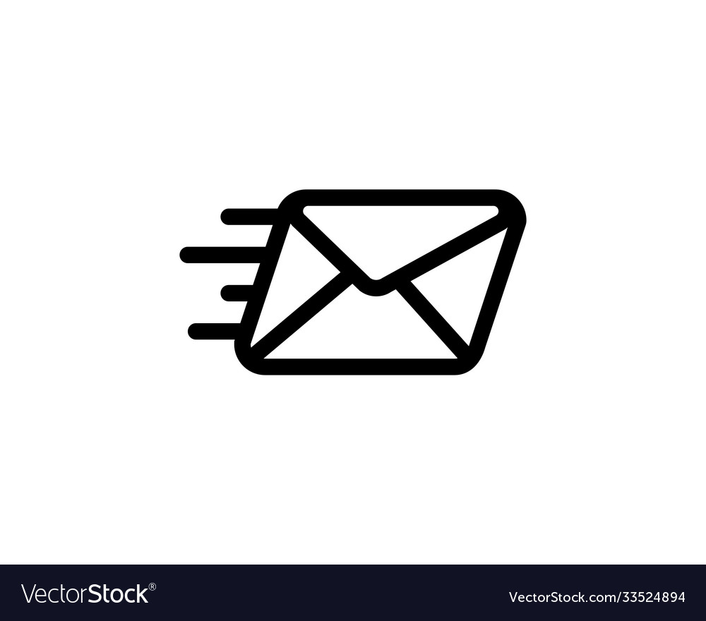 Send message icon sending a envelope speed mail vector image Send message icon sending a envelope speed mail