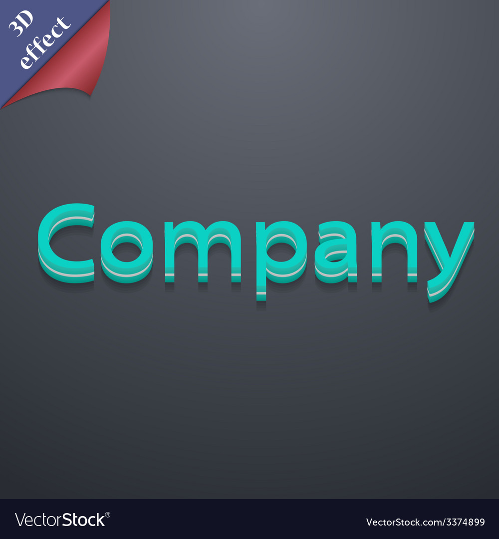 Company icon symbol 3d style trendy modern design