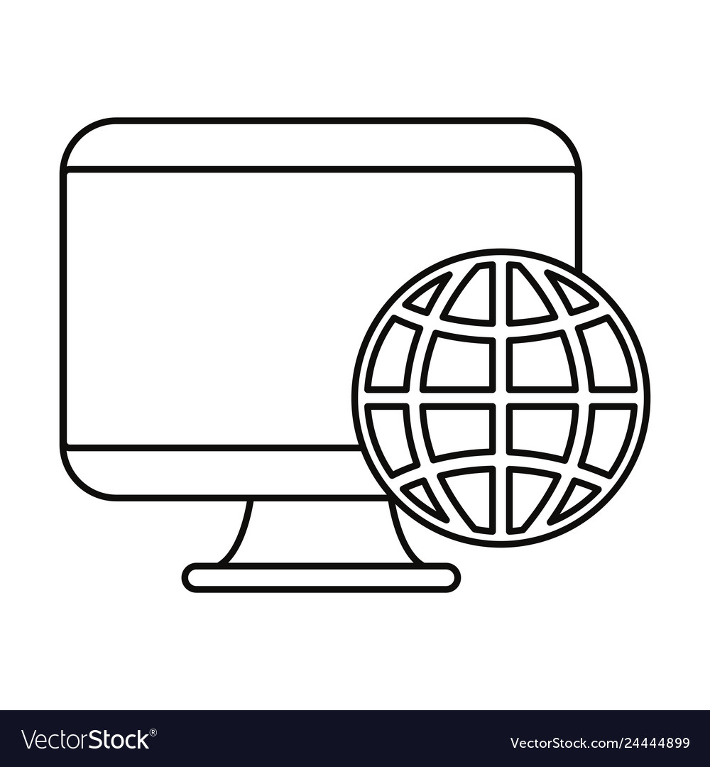 Computer world on white background