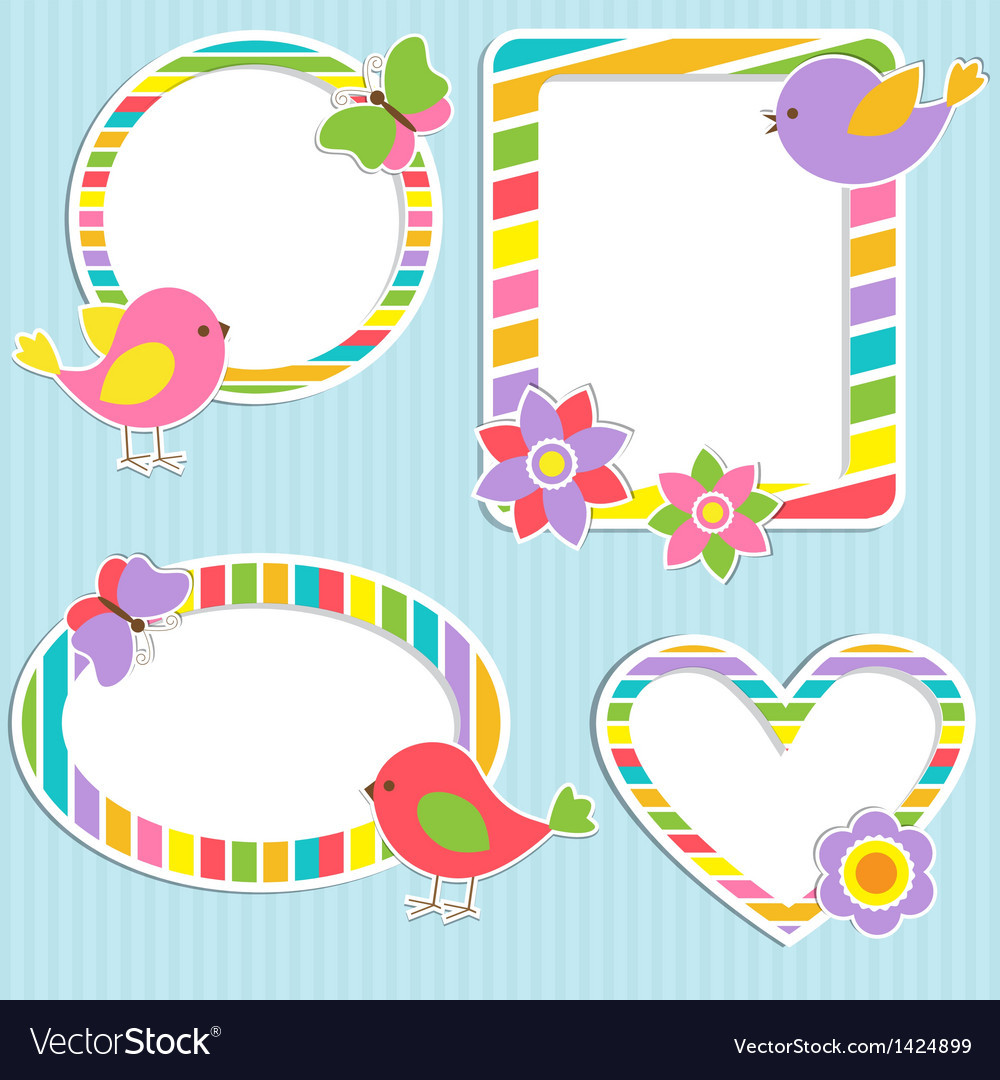 Cute frames Royalty Free Vector Image 