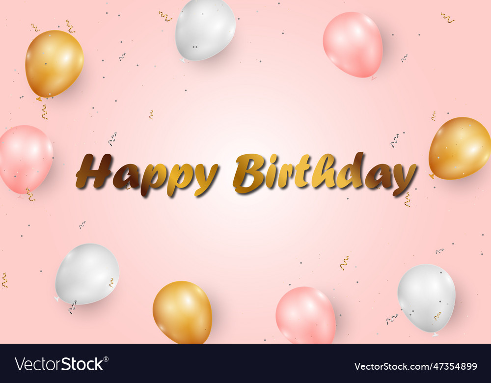 Happy Birthday Congratulation Banner Royalty Free Vector