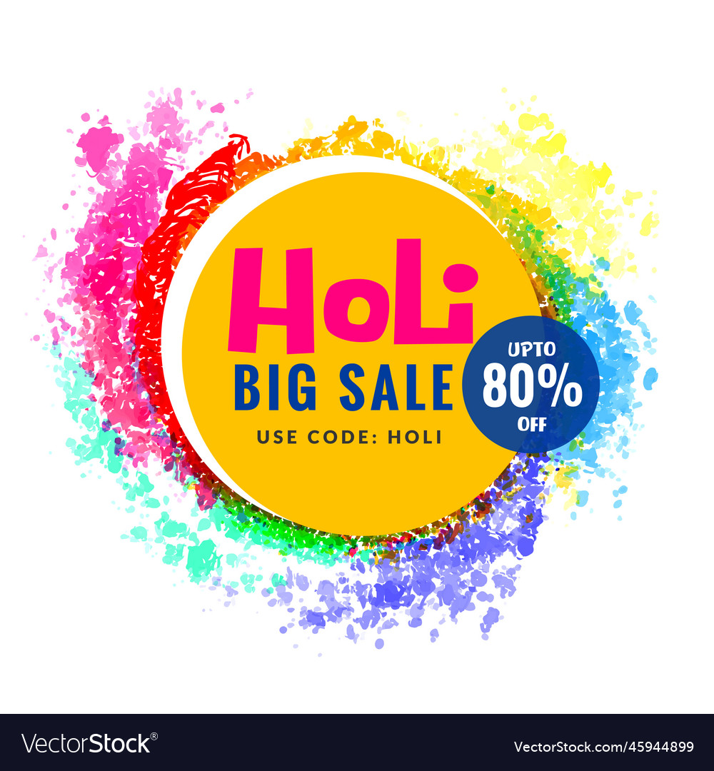 Happy holi colors sale design