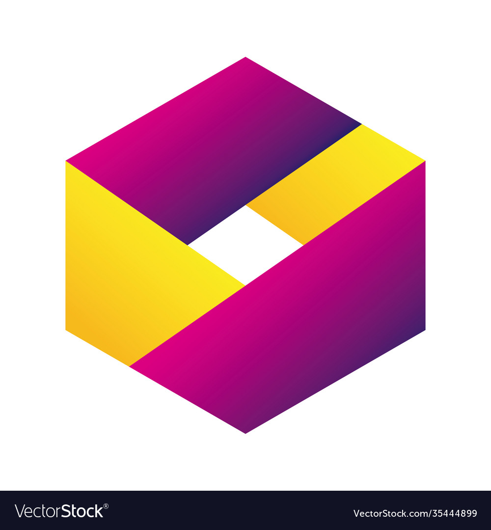 Hexagon company logo colorful design icon