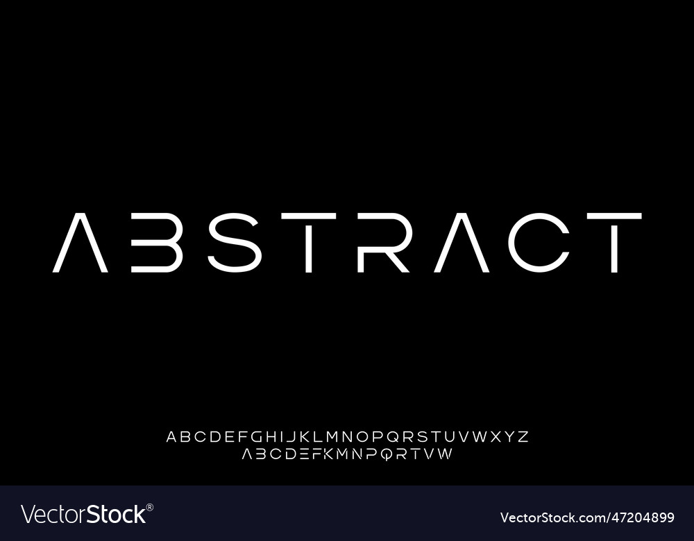 Modern Abstract Font - Display Style