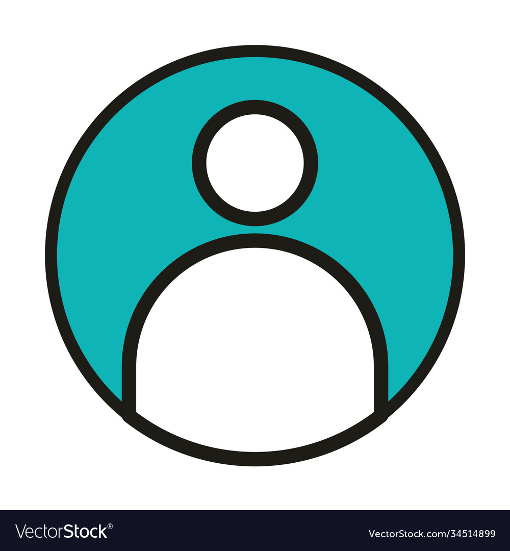 User interface social media avatar linear and fill