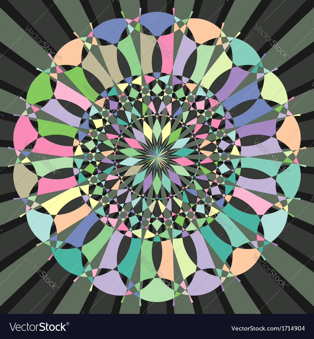 Circular decorative geometric pattern Royalty Free Vector