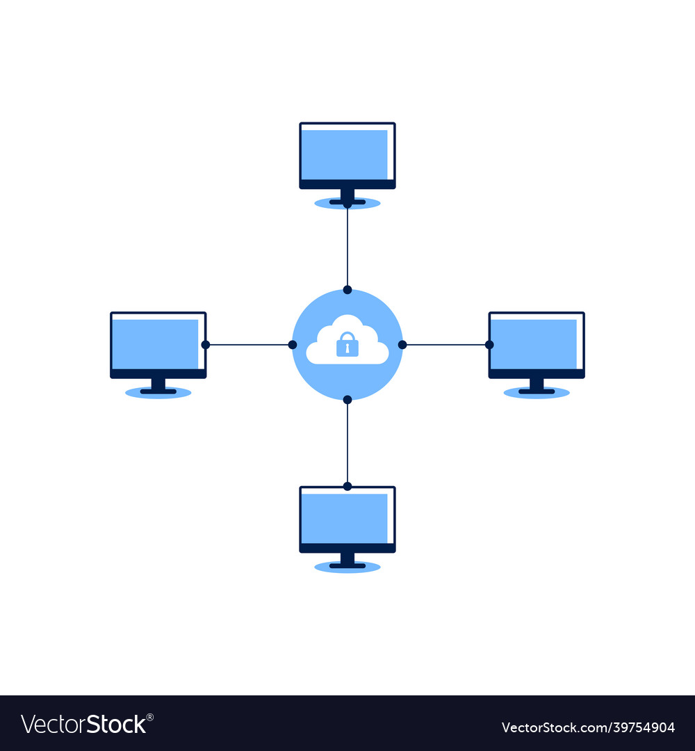 Computing network icon design vector image Computing network icon design