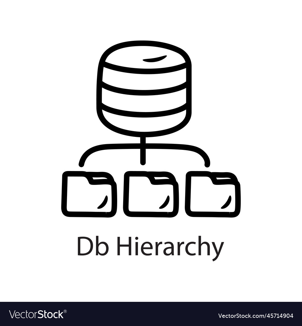 Db hierarchy outline icon design dat
