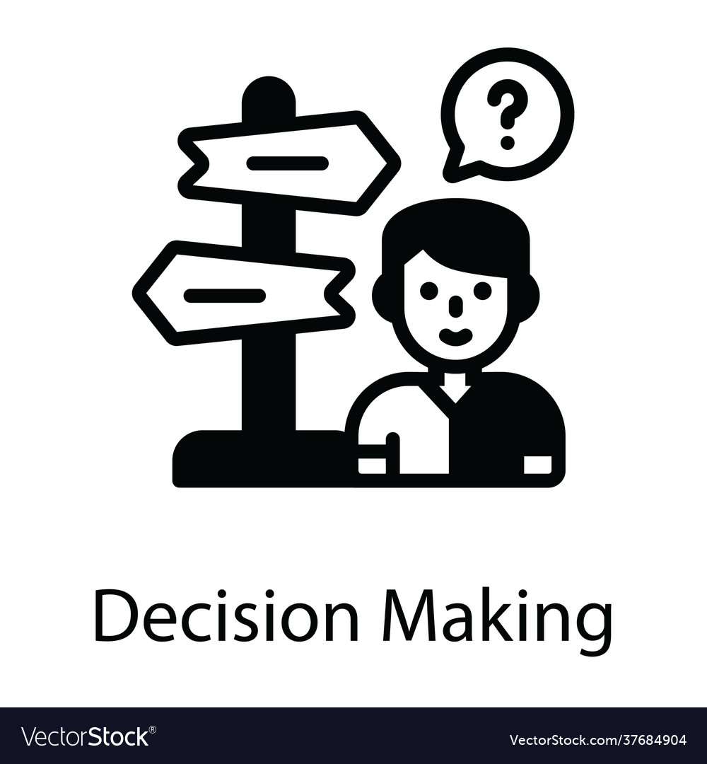 Decision making Royalty Free Vector Image - VectorStock
