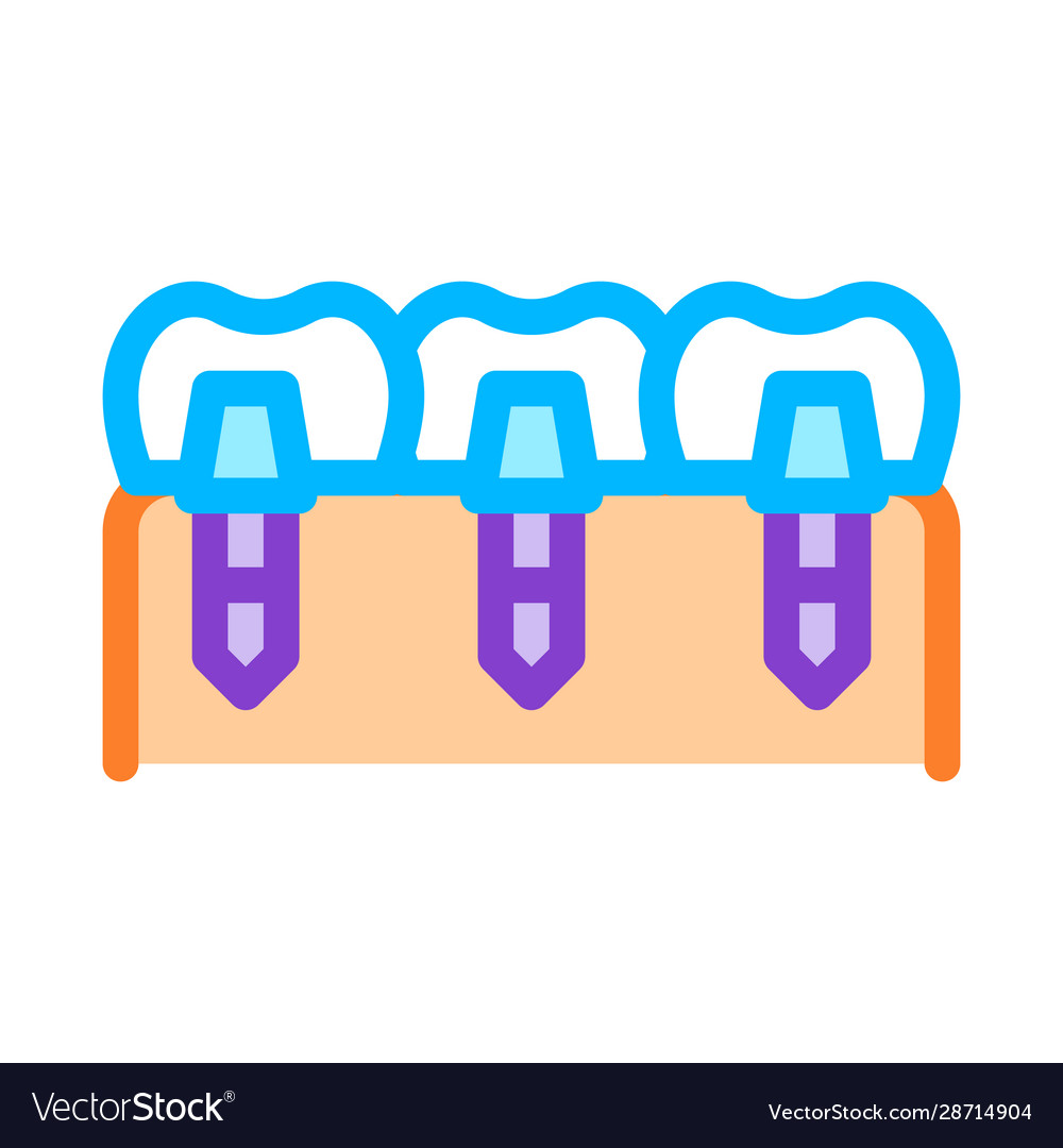 Dental teeth implants biomaterial icon