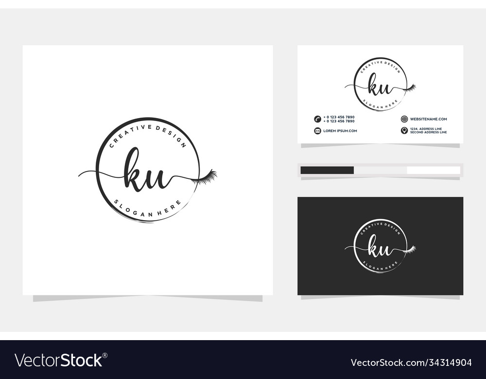 Initial ku feminine logo collections and business