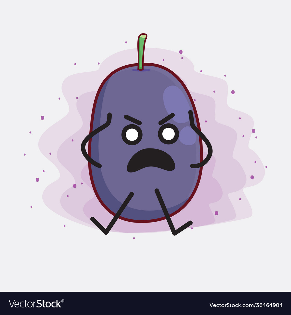 Java plum fruit cute character with simple face