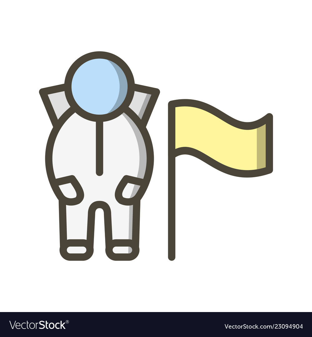 Man with flag icon