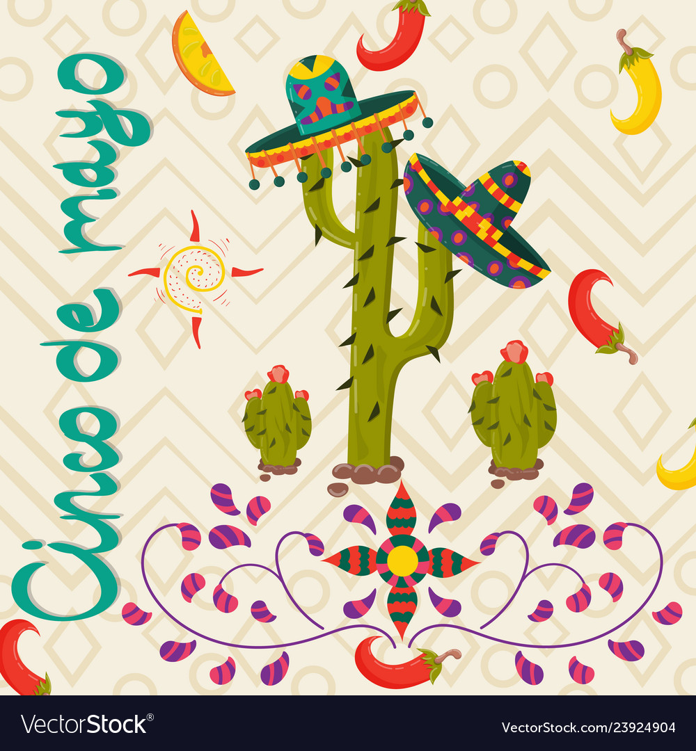 Mexican theme of cinco de mayo celebration