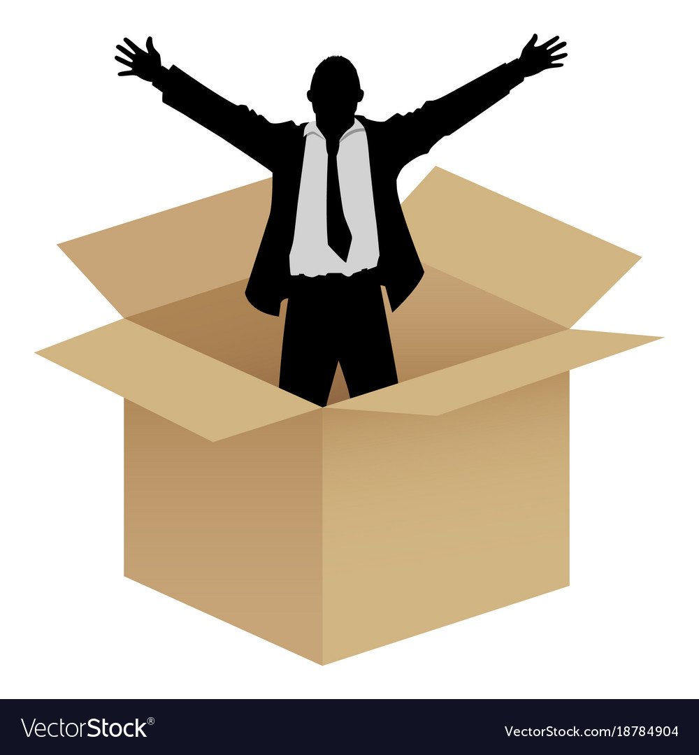 Out of the box Royalty Free Vector Image - VectorStock