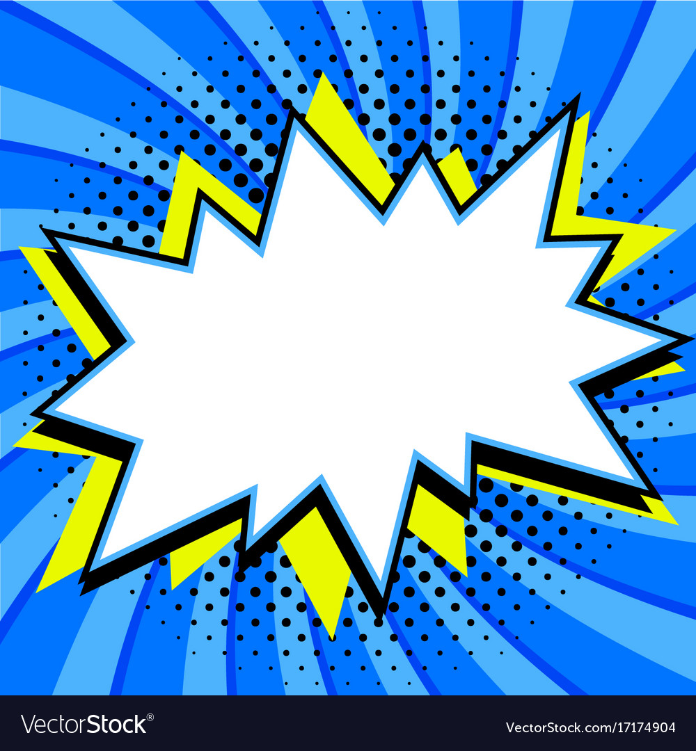 Pop Art Styled Speech Bubble Template For Your Vector Image