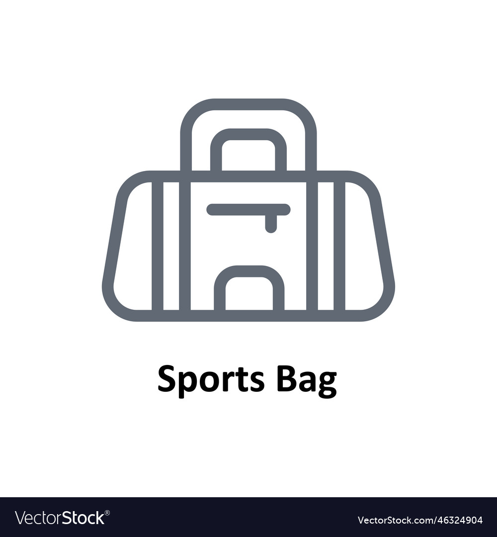 Sports bag outline icons simple stock il