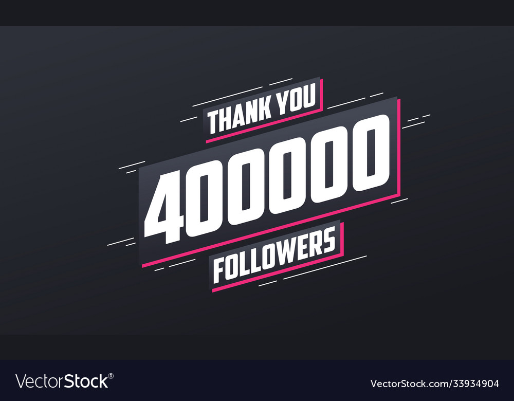 Thank you 400000 followers greeting card template